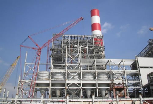 Estructura de acero de central eléctrica